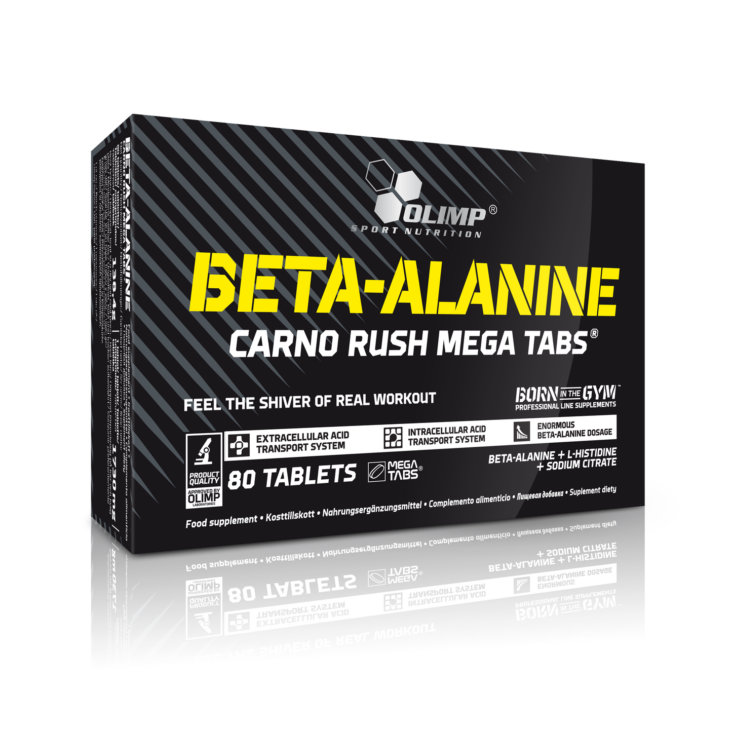 Definitionsphase-Set: ESN Designer + Olimp Beta-Ala + Nutrex Burn 30 – Olimp Beta-Alanin Carno Rush - 80 Tabletten