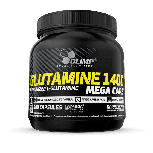 Masseaufbau für Fortgeschrittene: Kevin Levrone Anabolic + 3 weitere – Olimp L-Glutamine Mega Caps - 300 Kapsel