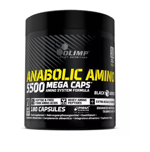 Olimp Marken-Großset: Creatine Mega + Carbo Nox 1kg + 3 weitere – Olimp Anabolic Amino 5500 - 180 Mega Kapseln