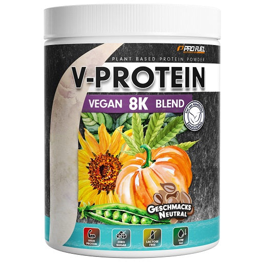 Pflanzliches Set: ProFuel V-Prote + MST ArgiZinc + GN Vitamin C – ProFuel V-Protein Vegan 8K Blend 750g (Neutral 480g)