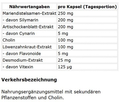 ProFuel Mariendistel Komplex 120 Kapseln