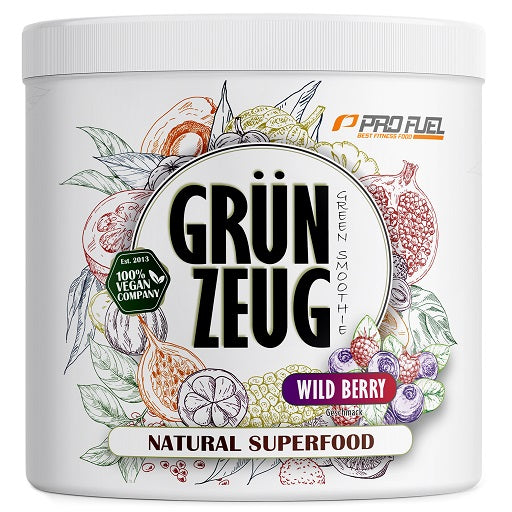 ProFuel Marken-Großset: GRÜNZEUG + Vitamin B12 240 + 3 weitere – ProFuel GRÜNZEUG 300g (Wild Berry)
