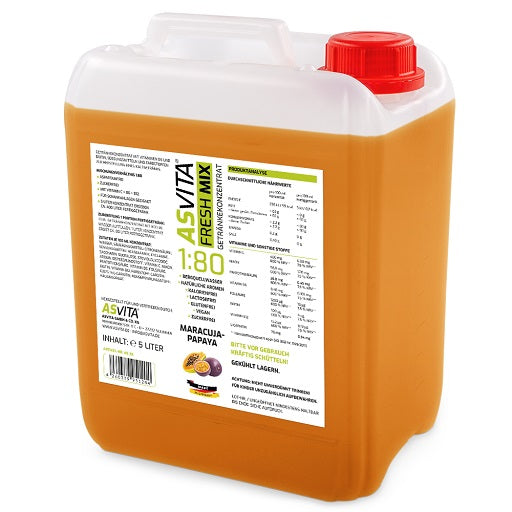 Drinks-Probierset: ASVita Fresh Mix + Weider L-Carnitine + 4 weitere – ASVita Fresh Mix Mineralgetränk 1:80 - 5L (Ananas)