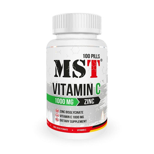 Wettkampfvorbereitung: ESN ISOCLEAR + MST Creatine + 2 weitere – MST - Vitamin C 1000 + Zinc 100 Pillen