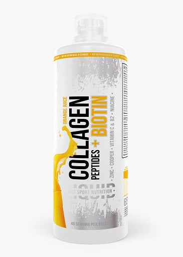Haut, Haare & Nägel: MST Collagen + NNT Vitamin B + Scitec Zinc – MST - Collagen Peptides Konzentrat 1 Liter - Orange Juice