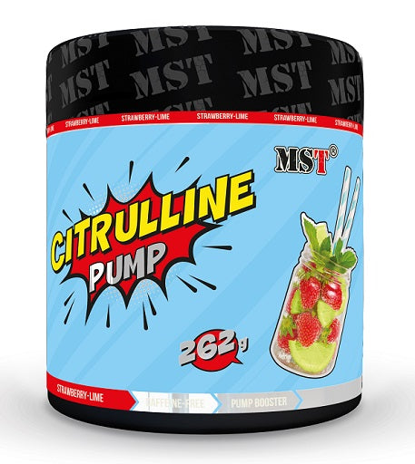 Pumpesæt: Nutrend AAKG komprimerede kapsler + MST Citrulline Pump – MST - Citrulline Pump 262g (Strawberry Lime)