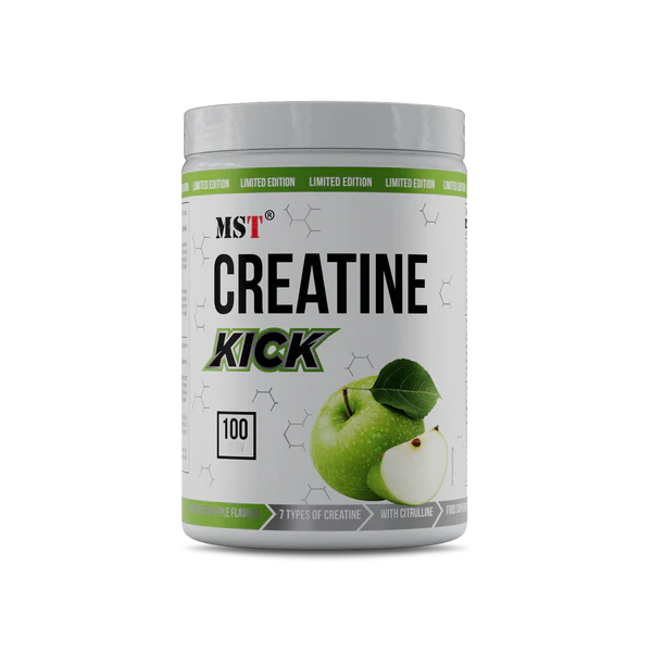 MST Marken-Trio: Iso Clear + Creatine Kick + EAA & BCAA – MST - Creatine Kick 1000g (Green Apple)