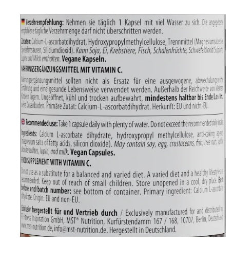 MST Marken-Großset: Beta Ecdysterone + Vitamin C Calcium + 3 weitere – MST - Vitamin C Calcium L-Ascorbate 1000mg 90 Kapseln