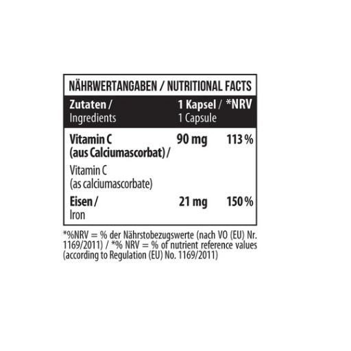 Eisen & Vitamin C: MST Iron Bisglycinate120 + BioTech Vitamin C 1000 – MST - Iron Bisglycinate120 Kapseln