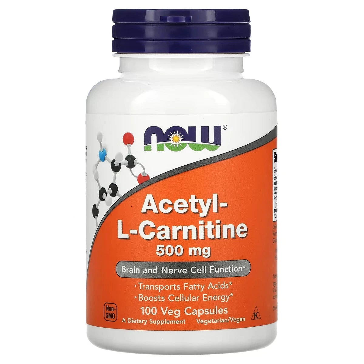 Now Foods Acetyl L-Carnitine, 500 mg – 100 kapsúl