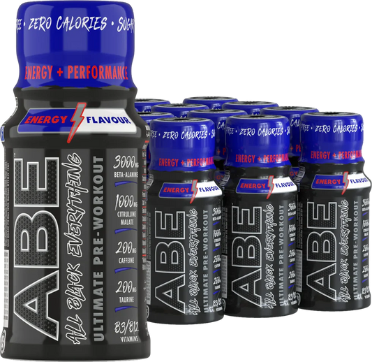 Koffein & B-Vitamine: Applied ABE Pre-Workou + ProFuel Vitamin B – Applied ABE Pre-Workout SHOTS 12x60ml (Energy)