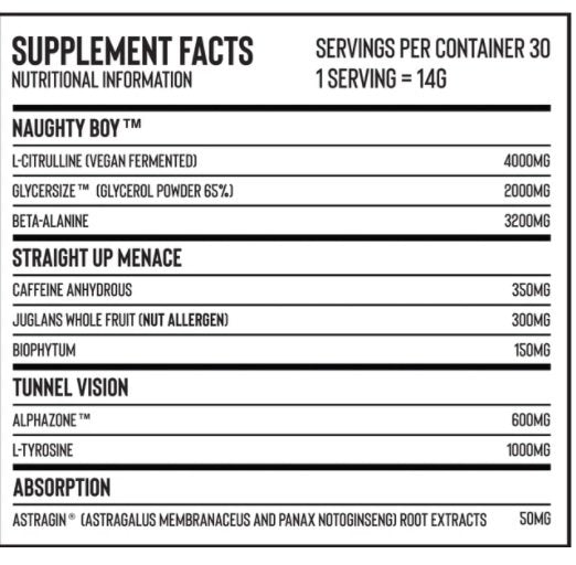 Naughty Boy NB Menace Pre-Workout 435g