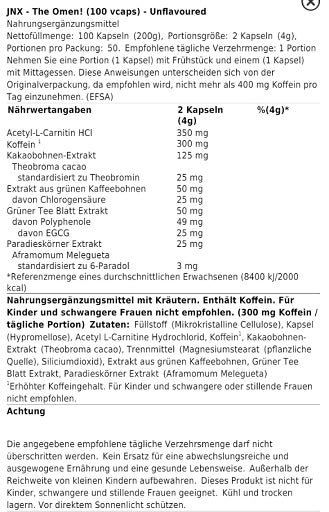 Wettkampfvorbereitung: ESN ISOCLEAR + MST ArgiZinc + 2 weitere – JNX Sports The Omen! 100 Kaps.