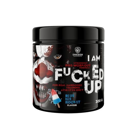 Home-Gym-Starter: ESN Designer + Swedish Supplem + 5× Olimp Energy – Swedish Supplements Fucked Up Joker 300g (Blue Ice Rocket)