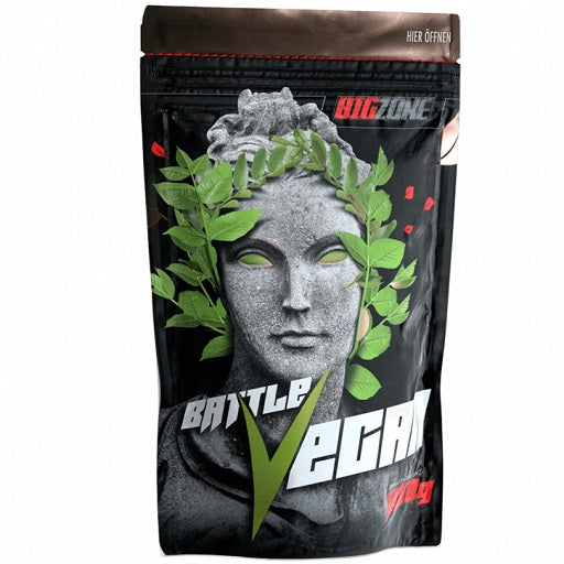 Protein-Frühstücks-Set: Sinob Instant Oats + Big Zone Battle Vegan – Big Zone Battle Vegan 1000g (Erdnuss Karamell)