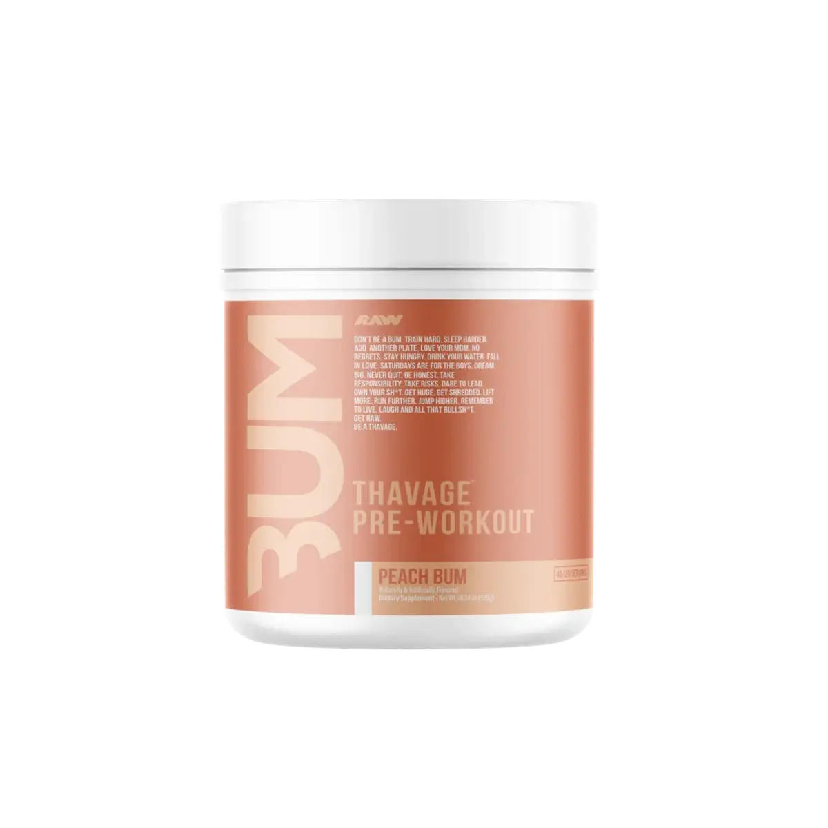 Tréninková sada: RAW Nutrition CBUM Thavage + Olimp BCAA Mega Caps – RAW Nutrition CBUM Thavage Pre-Workout 520g (Christopher's Secret Stuff)