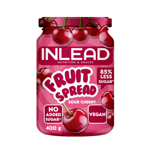 INLEAD Marken-Großset: EAA + Mineral Stack + 3 weitere – INLEAD Fruit Spread 400g (Sour Cherry)