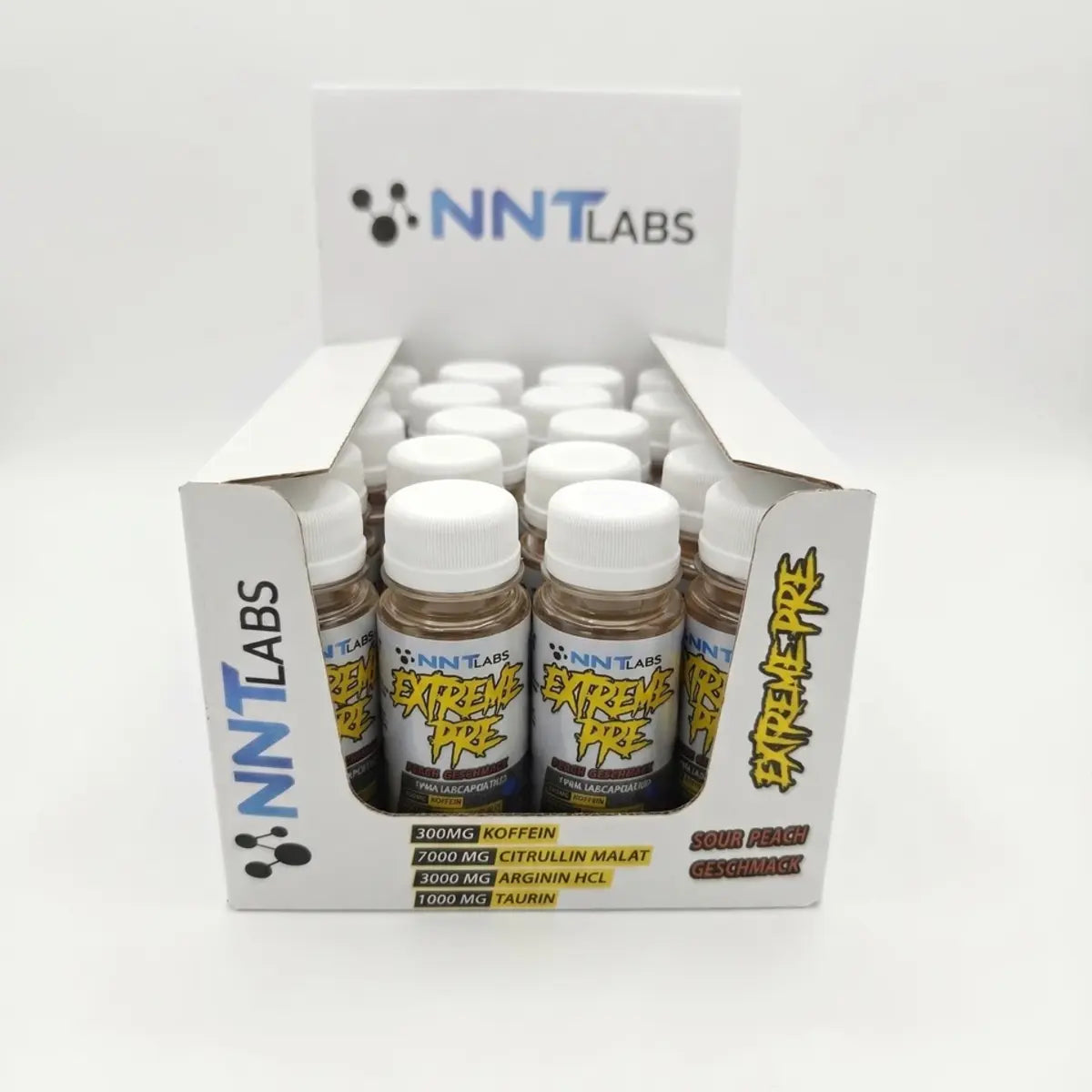 Kraft-Stack: BioTech Creatine + NNT Extreme + Nocco BCAA Drink – NNT Extreme Pre-Workout Shot 20x60ml (Lemon)