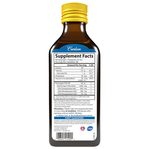 Carlson Labs The Very Finest Fish Oil - 200ml