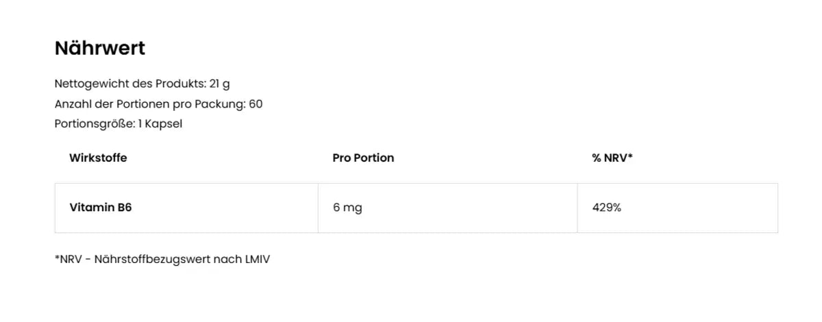Ostrovit Vitamin B6 P-5-P 60 kapsler