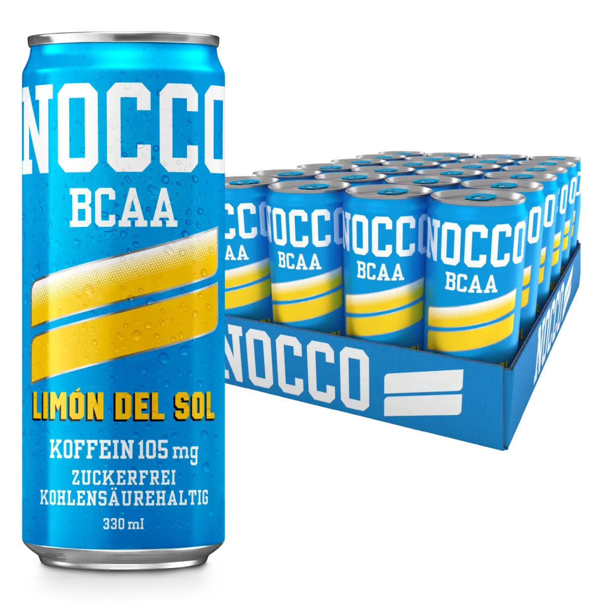 Kraft-Stack: BioTech Creatine + Olimp Pump Xplode + Nocco BCAA Drink – Nocco BCAA Drink 24 x 330 ml Limon del Sol