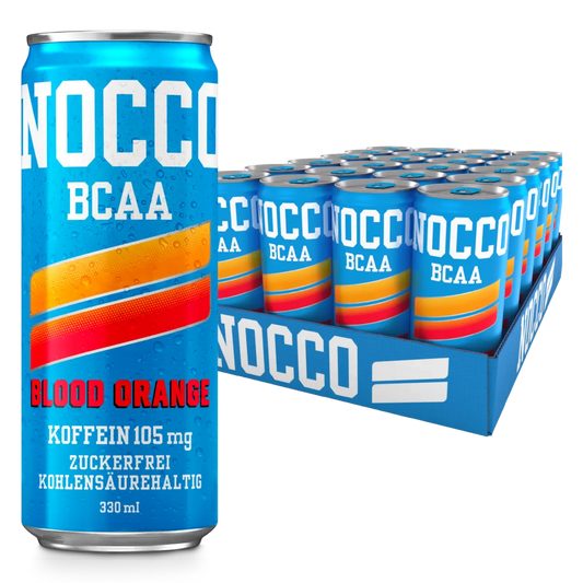 Kraft-Stack: BioTech Creatine + Body Attack LIPO + Nocco BCAA Drink – Nocco BCAA Drink 24 x 330 ml Blood Orange del Sol