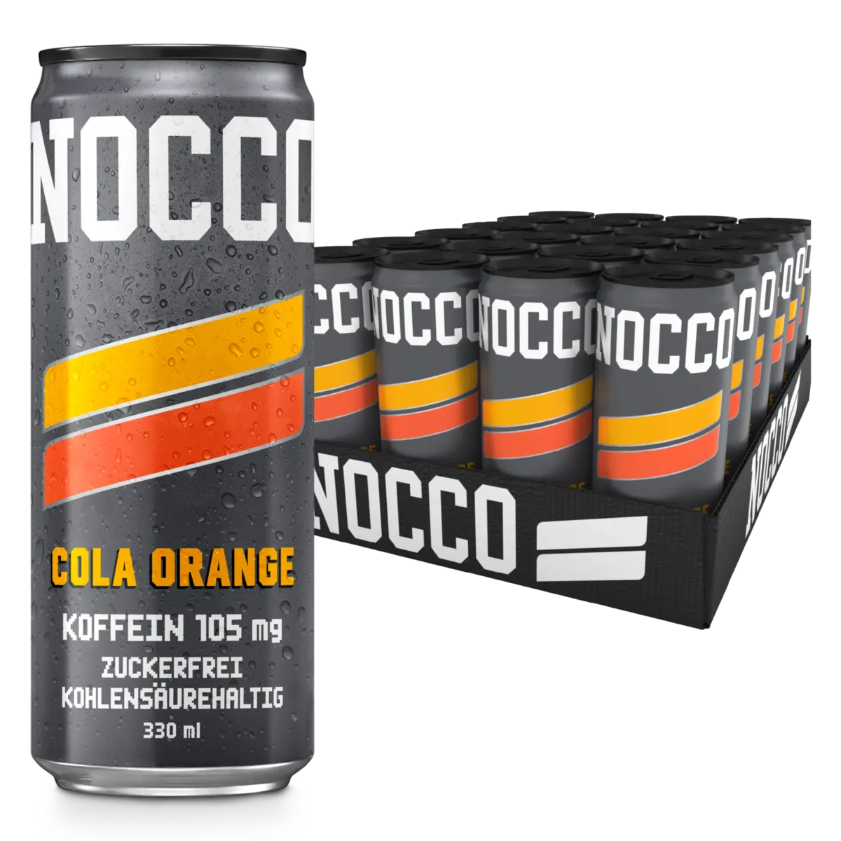 Kraft-Stack: BioTech Creatine + FA Nutrition ICE + Nocco BCAA Drink – Nocco BCAA Drink 24 x 330 ml Orange Cola