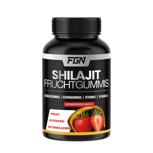 FGN Marken-Großset: Shilajit 60 + Garcinia 60 + 3 weitere – FGN Shilajit 60 Fruchtgummies (Erdbeer)