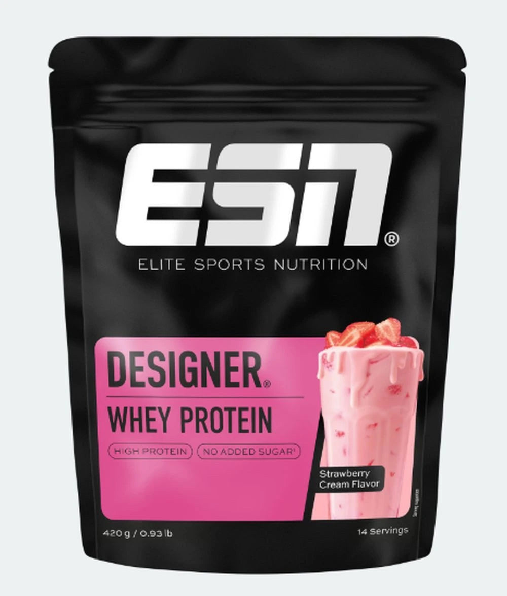 Muskelaufbau-Set: ESN Designer Whey + Nutrend Kre-Alkalyn – ESN Designer Whey 420g (Strawberry Cream)