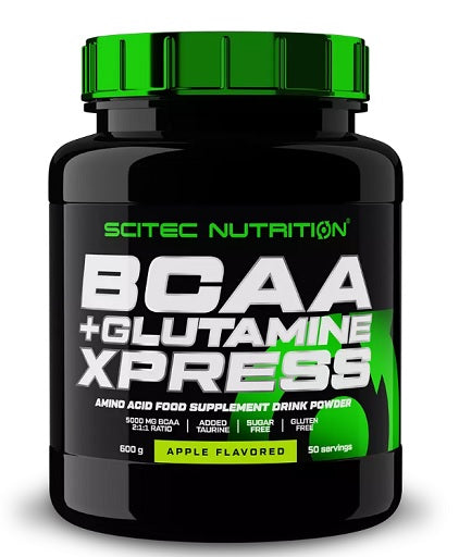 Pflanzliches Set: Sinob VEGGY + Scitec BCAA + ProFuel Vitamin – Scitec BCAA+ Glutamine Xpress 600g (Apfel)