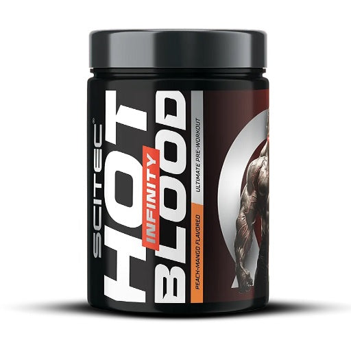 Home-Gym-Starter: ESN Designer + Scitec Hot + 5× MaxiNutrition – Scitec Hot Blood INFINITY 350g (Mango-Pfirsich)