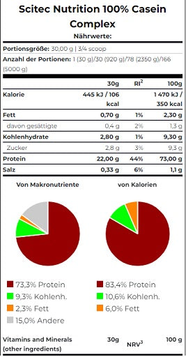 Muskelaufbau-Set: Scitec Casein Complex + NNT Creatin Monohydrat – Scitec Casein Complex 920g (Vanilla)