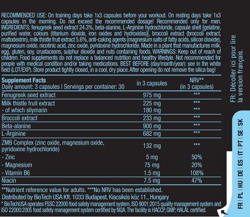 BioTech USA Marken-Großset: Black Test + L-Lysine + 3 weitere – BioTech Black Test 90 Kapsel