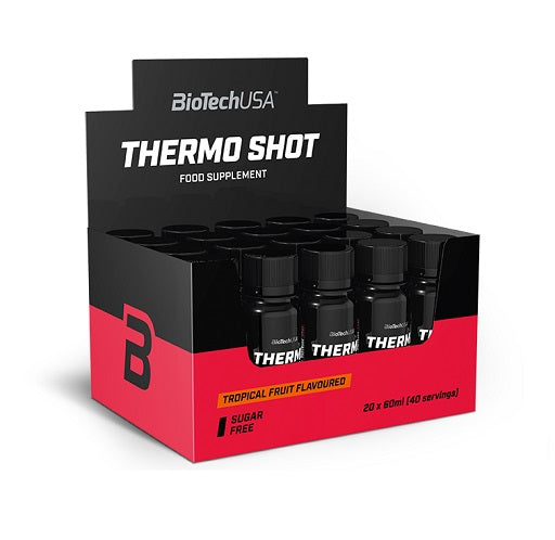 Koffein & B-Vitamine: BioTech Thermo Shot + ProFuel Vitamin B12 – BioTech Thermo Shot 20x 60ml - Tropical Fruit