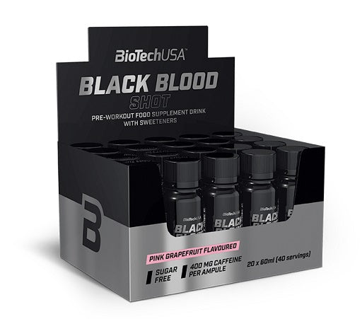 Koffein & B-Vitamine: BioTech Black Blood Shot + NNT Vitamin B Complex – BioTech Black Blood Shot 20x60ml (PINK GRAPEFRUIT)