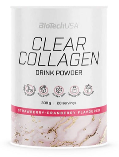 Diät-Duo: INLEAD Omega-3 + BioTech Clear Collagen – BioTech Clear Collagen 308g (Strawberry Cranberry)