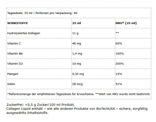 BioTech Collagen Liquid 1000ml
