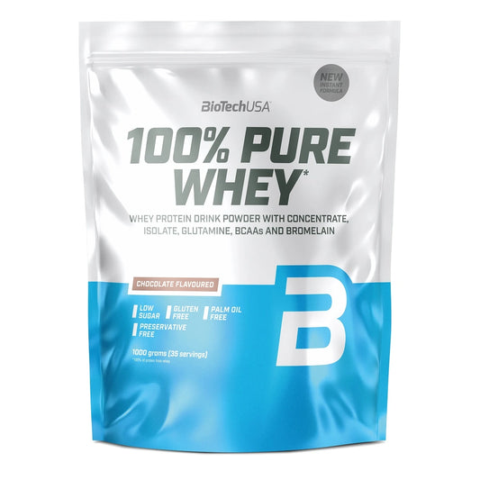 Regenerations-Duo: Scitec L-Glutamin + BioTech 100% Pure Whey 1000g – BioTech 100% Pure Whey 1000g (Neutral)