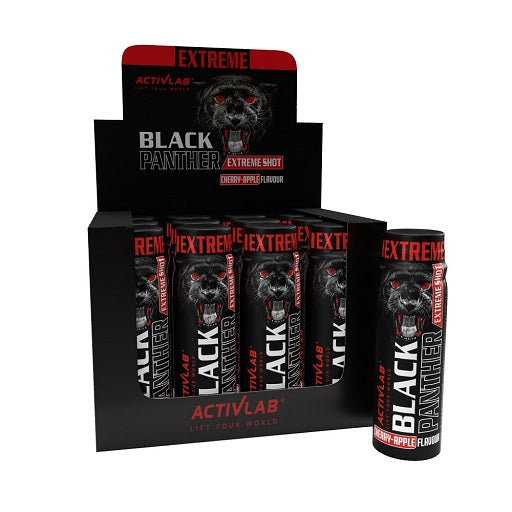 Koffein & B-Vitamine: Activlab Black Panther + Ostrovit Vitamin B1 – Activlab Black Panther Extreme Shot 12x80ml (Cherry Apple)