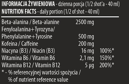 Activlab Black Wolf Preworkout Shot forest fruits 12 x 80ml