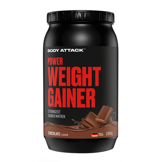 Masseaufbau-Set: Body Attack Power Weight + MST Creatin Monohydrate – Body Attack Power Weight Gainer 1,5kg (Neutral)