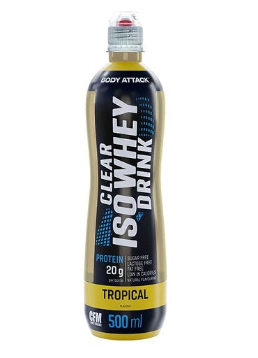 Basis-Set: Body Attack Clear Iso Whey + MST Zinc Chelate – Body Attack Clear Iso Whey Drink 12 x 500ml (Tropical)