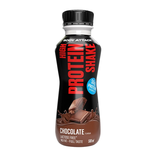 Body Attack Marken-Großset: Attack High + Attack 100% + 3 weitere – Body Attack High Protein Shake 12x500ml (Strawberry 'NEU)