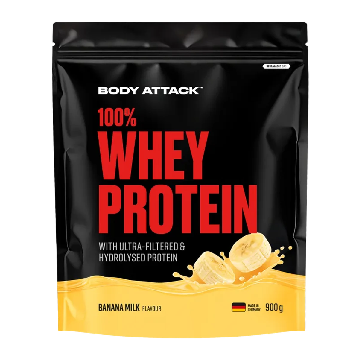 Protein-Frühstücks-Set: Sinob Instant Oats + Body Attack 100% Whey – Body Attack 100% Whey Protein 900g (Banana Milk)