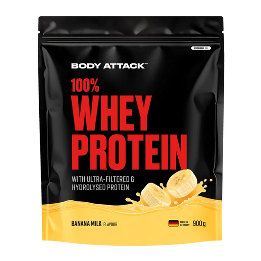 Protein-Frühstücks-Set: Sinob Instant Oats + Body Attack 100% Whey – Body Attack 100% Whey Protein 900g (Banana Milk)