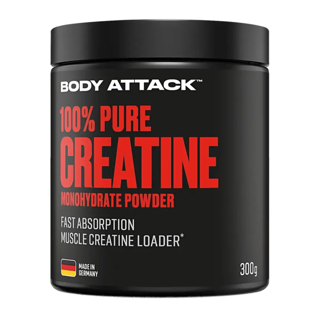 Body Attack Marken-Trio: Attack Whey + Attack 100% + Attack L-Carn – Body Attack 100% Pure Creatine 300g