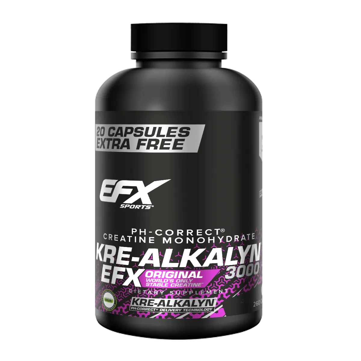 Muskelaufbau-Set: BioTech Iso Whey Zero 908g + EFX Kre-Alkalyn 3000 – EFX Kre-Alkalyn 3000 - 260 Kapsel