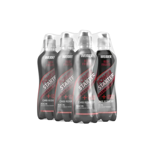 Koffein & B-Vitamine: Weider Power Starter + INLEAD Vitamin B – Weider Power Starter Energy Drink (6*500ml) (Red Fruits)