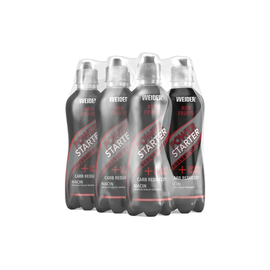 Koffein & B-Vitamine: Weider Power Starter + INLEAD Vitamin B – Weider Power Starter Energy Drink (6*500ml) (Red Fruits)