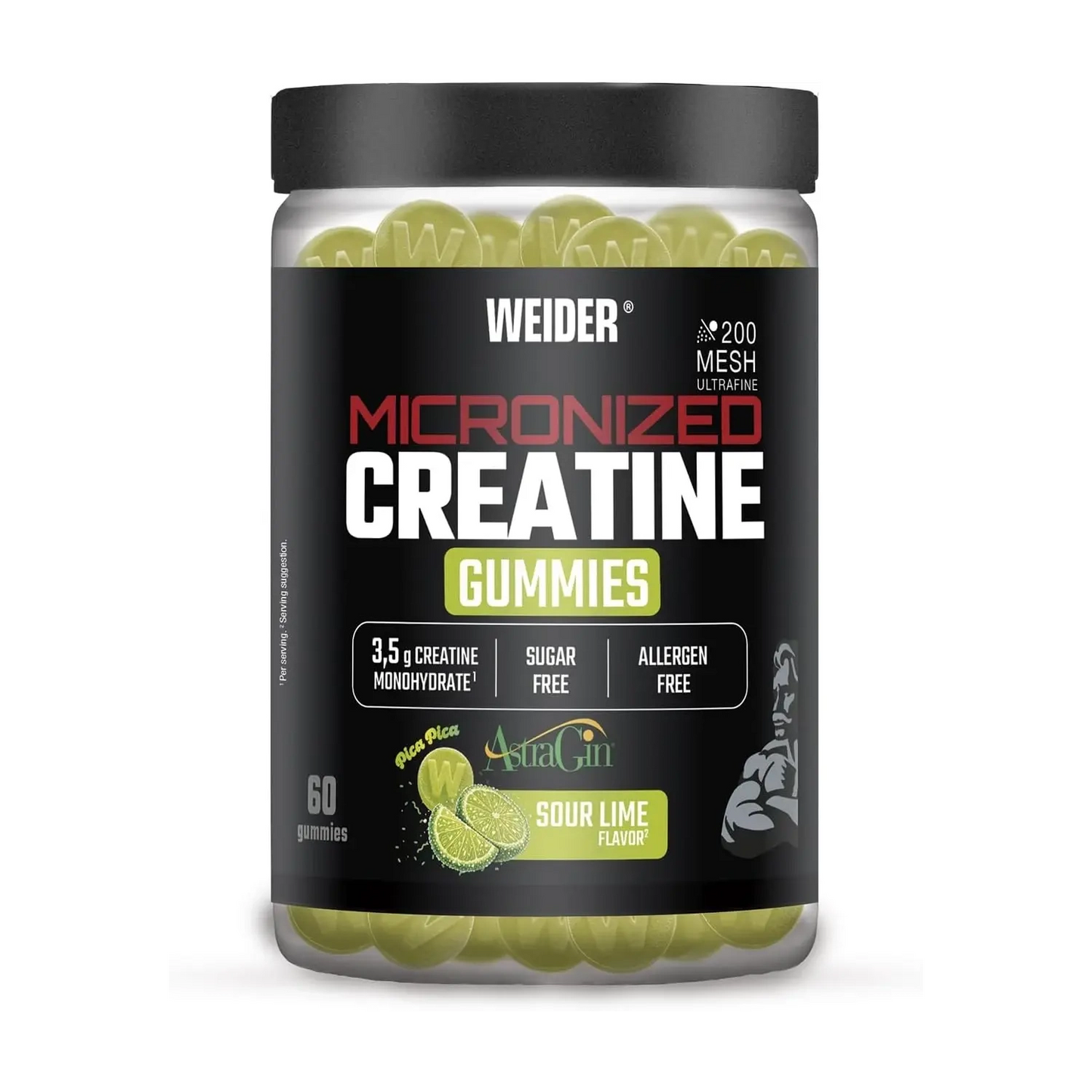 Weider Micronized Creatine 200 Mesh Gummies + AstraGin® 60 Gummies